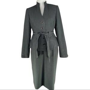 Calvin Klein Women's NWT Gray Minimalist‎ Blazer & Skirt Career Suit 6/C38/W30